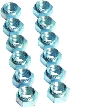 Set Moeren M12 Voor Hoofdrailsysteem (12 Stuks)-HAGER