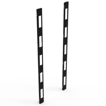 SIDE SKIRT 47HE, MET UITSPARINGEN, ZWART-MINKELS