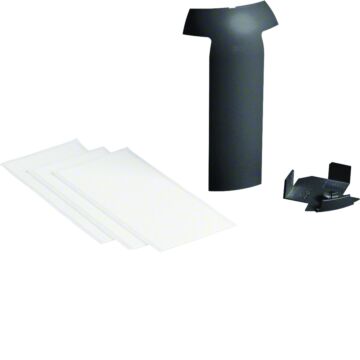 Sl Aansluitstuk Hoek Ek40040  115Mm Hoog Zw-HAGER