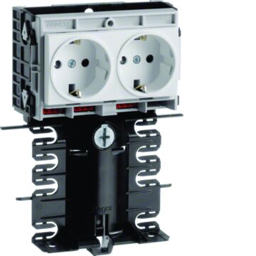 Sl Frame Dubbele Contdoos Goot 115Mm Hoog Verk.Wit-HAGER