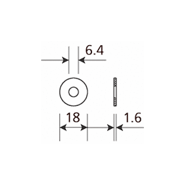 Sluitring Elvz 6.4x18x1.6 M6-LEGRAND