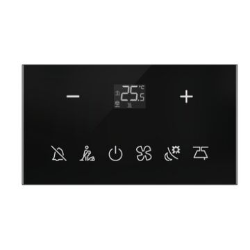 SPACELOGIC MODBUS 8-KNOPS GLAZEN THERMOSTAAT-SCHNEIDER