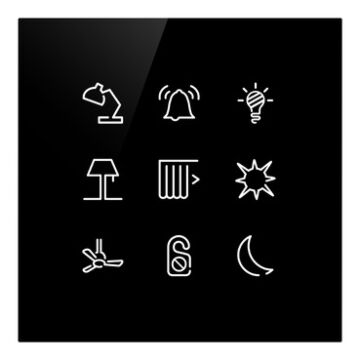 SPACELOGIC MODBUS 9-KNOPS GLAZEN TOUCHSCREEN-SCHNEIDER