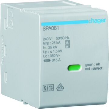 Steekele L-N/Puc 350 V Iimp 25 Ka Up 1,5 Kv Spa80X-HAGER