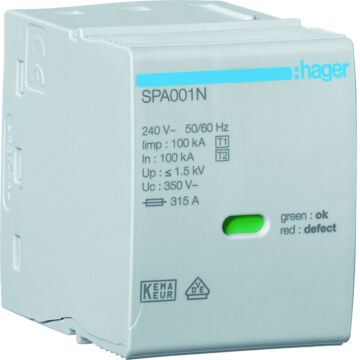 Steekelement N-Pe Uc 350 V Iimp 100 Ka Up 1,5 Kv-HAGER