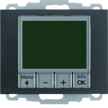 Therm. Met Display, Berker K.1/K.5, Antraciet-HAGER