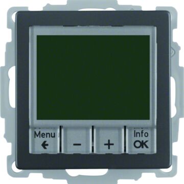 Therm. Met Display, Berker Q.1/Q.3/Q.7, Antraciet-HAGER