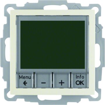 Therm. Met Display, Berker S.1/B.3/B.7, Wit Glz.-HAGER