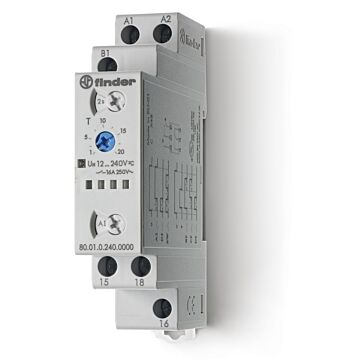 TIJDRELAIS 1W 16A 12-240VUC 80.01.0.240.0000-FINDER
