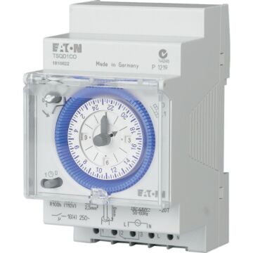 Tijdschakelklok analoog - 1 wissel - dag - quartz - DIN-rail montage-EATON