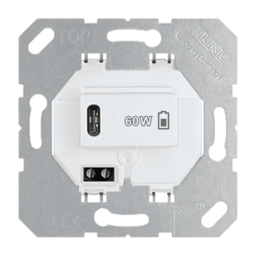 USB-PD laadcontactdoos 1xC, 60W wit-JUNG