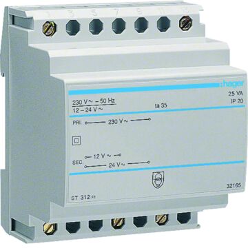Veiligheidstrans 25 Va Usec 12/24 Vac Uprim 230Vac-HAGER