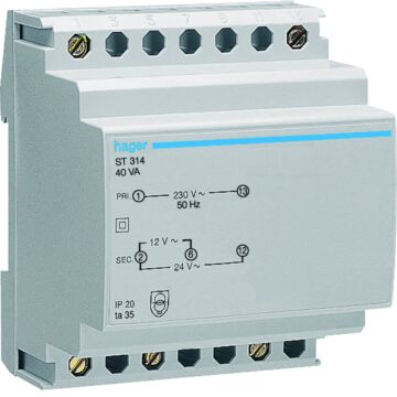 Veiligheidstrans 40 Va Usec 12/24 Vac Uprim 230Vac-HAGER