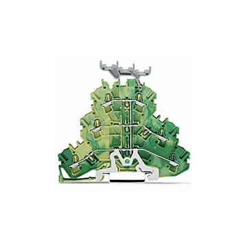 VERBINDINGSRIJGKLEM  S 3-ETAGE 2.5 MM2 GR/GE PE 6P-WAGO