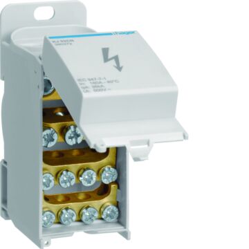 Verdeelklem 1Plg 160A 2X 25-70Mm²/ 3X2,5-25Mm²/ ..-HAGER