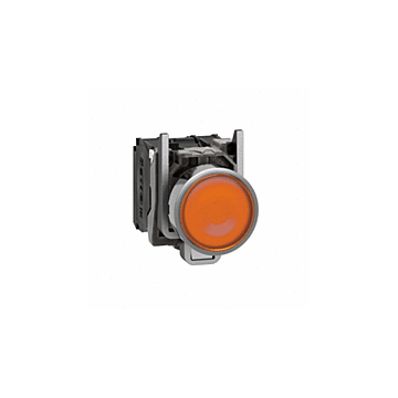 VERL. DRUKKNOP XB4BW35B5 PLED ORANJE 24VACDC-SCHNEIDER
