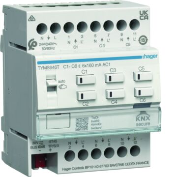 Verwarmingsactor 6-Voudig, Knx Secure, 24/230 Vac-HAGER