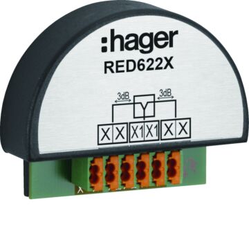 Videoverdeler 2-Voudig, 2-Draads, Inbouw-HAGER