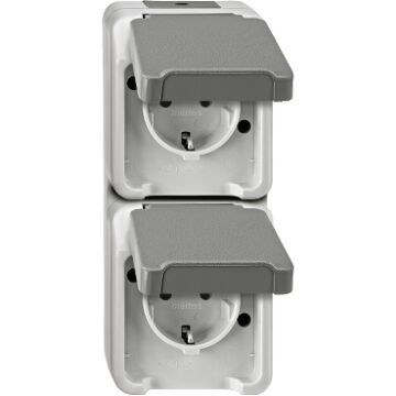 WCD 2V VERTICAAL KV IP44 GRIJS-MERTEN