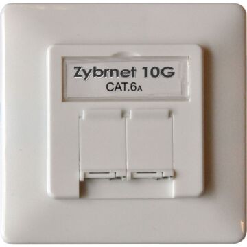WCD Cat.6A 2xRJ45 LSA+ Shielded tbv inbouw 80x80mm-GRAYLE