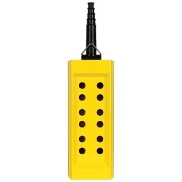 XAC-B HANGENDE LEGE DRUKKNOPKAST 12 GATEN IN 2-SCHNEIDER