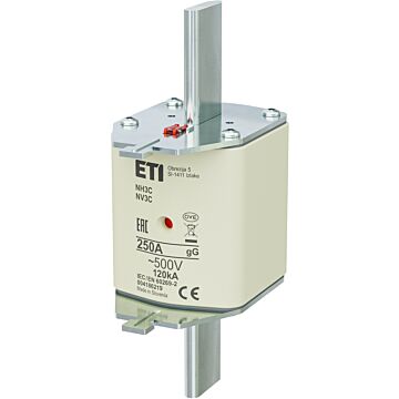 Zekering 500V~ 250A NH3 C gG-ETI