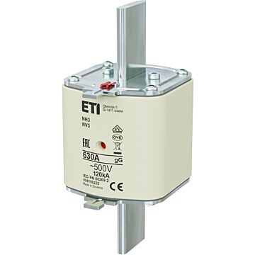 Zekering 500V~ 630A NH3 gG-ETI