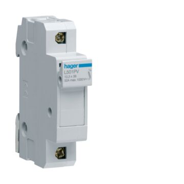 Zekeringhouder Ø 10 X 38 1-Plg 32 A 1000 Vdc 1 Mod-HAGER
