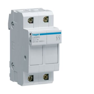 Zekeringhouder Ø 10 X 38 2-Plg 32 A 1000 Vdc 2Mod-HAGER